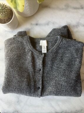 H&M Classic Gray Button-Front Women's Sweater